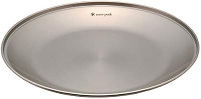 Assiette à couverts en acier inoxydable snow peak, taille l, argent (tw-034k)