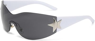 Lunettes de soleil xspring y2k, lunettes de soleil tendance sans monture pour femmes