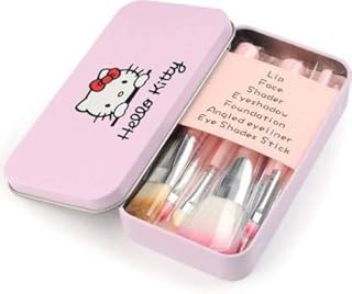 Ensemble de 7 pinceaux de maquillage colisi rage pink hello kitty