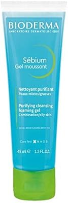 Bioderma sebium gel moussant gel moussant nettoyant purifiant peaux mixtes à grasses, 45