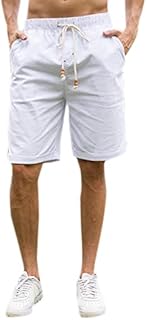 Short décontracté classique en lin amazon essentials pour hommes blanc taille