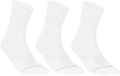 Chaussettes de tennis hautes artengo rs 500 pack triple gris