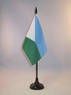 Flag drapeau de table djibouti 15 x 10 cm petits