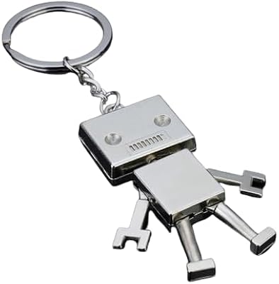 Porte-clés en alliage de zinc au design innovant de robot, idéal comme cadeau