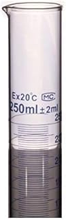 Rocwing - cylindre doseur en verre boro 3.3, verrerie de laboratoire (250 ml)