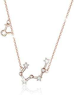 Collier de mariage taureau en argent sterling 925 pour femme pierre de naissance