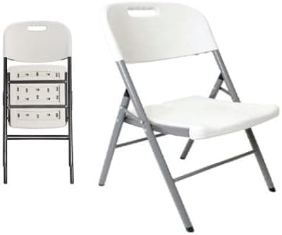 Chaise pliante, siège moulé robuste et dossier empilable, intérieur et extérieur