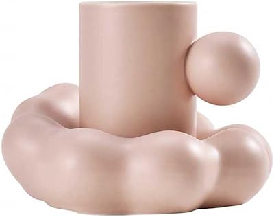 Ensemble de tasses en céramique de 280 ml avec soucoupe, résistantes à la chaleur,