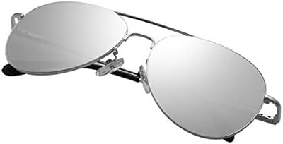 Lunettes de soleil polarisées pilotes pour hommes et femmes avec verres miroir