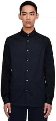 Armani exchange chemise décontractée élégante en satin extensible pour homme, blanc