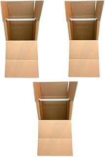 3 boîtes en carton de déménagement pour garde-robe avec tige de suspension