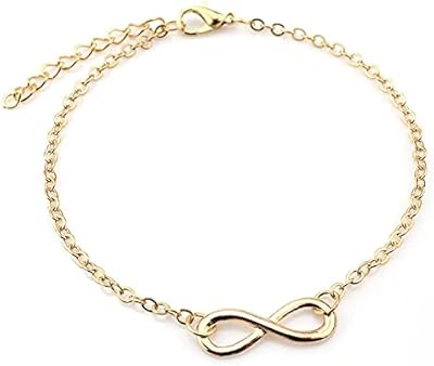 Aureti nouveau bracelet de cheville sexy pour femme lucky no. 8
