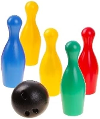 Jeu de bowling green plast 5 kigli + 1 balle en filet bms0005