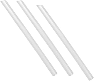 Pailles en plastique transparent de 8 mm pour café, cocktails, boissons longues