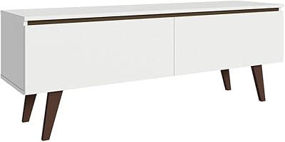Meuble tv madesa avec 2 portes, pour téléviseurs jusqu'à 55 pouces, bois, 136 l x 50 h x 36 p cm – blanc. Catalogue géant, prix mini chez Diaytar Sénégal