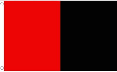 Drapeau de l'arizona moitié rouge et noir 2 x 3 - drapeaux bicolores