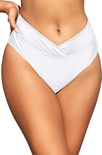 Maillot de bain femme, bikini cache-cœur, taille haute, blanc, taille xl, blanc