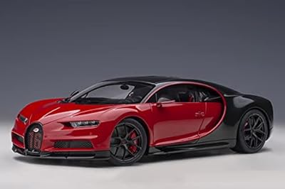 Modèle de voiture chiron sport moulé sous pression 1/18 (noir)