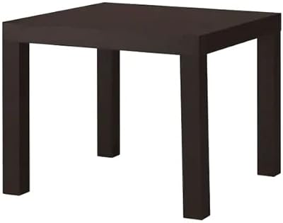 Table d'appoint inutilisable dans le salon et la chambre 55x55 cm (marron noir)