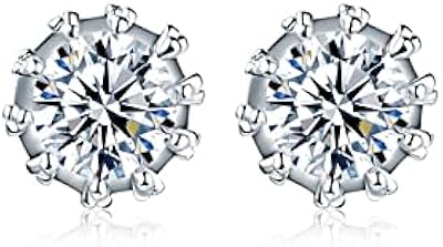 Boucles d'oreilles en diamant pour femmes, boucles d'oreilles simples en zircon synthétique
