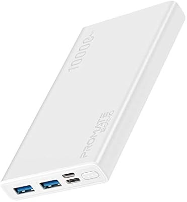 Chargeur portable promate 10 000 mah charge rapide 20 a double