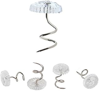 100 pièces d'épingles torsadées transparentes auto-adhésives ugear pour tissus d'ameublement, housses, jupes