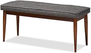 Chaise de salle à manger moderne en bois gris foncé baxton studio, finition