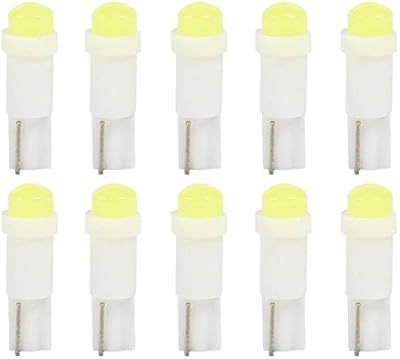 Soldottm 10 pièces t5 12v led 1 smd éclairage intérieur de voiture