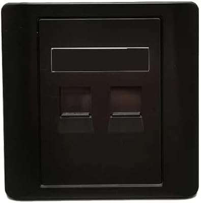 Carte d'interface noire cat6, carte réseau rj45 à port unique uk (double port)