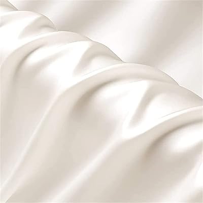 Tissu en soie au mètre 100 % de mûrier crêpe uni tissu satiné