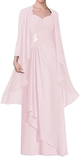 Robes de mère de la mariée avec veste en mousseline de soie, robes