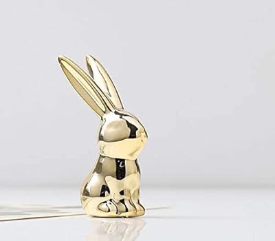 Figurines d'animaux en céramique, sculptures en or pour la décoration intérieure et figurines