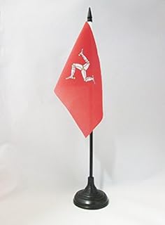 Az flag drapeau de table île de man 10 x 15 cm