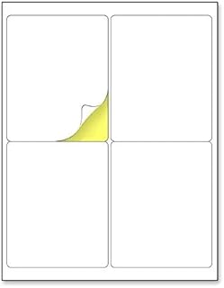 Primify 25 feuilles a4 | étiquettes d'impression en papier blanc mat 100 étiquettes