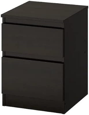 Table d'appoint moderne ikea avec deux tiroirs, noir/marron, 35x49 cm, vendue par stockland. Faites-vous plaisir sans culpabiliser avec Diaytar