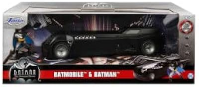 Dc comics batman 1:24 batmobile moulé sous pression avec figurine batman de 2,75