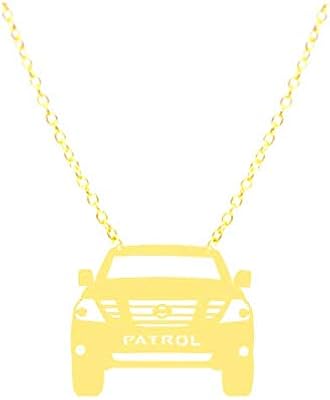 Collier plaqué or 21 carats avec motif nissan patrol, plaqué or, sans pierres
