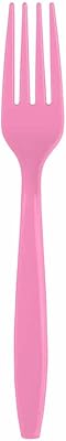 Fourchettes en plastique jetables roses, lot de 8, fourchettes en plastique solides, durables
