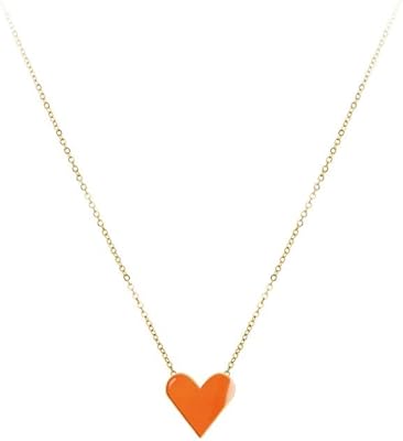 Aiwanto exquis pendentif en forme de coeur chaîne en acier inoxydable femmes bijoux