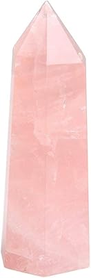 Baguette de guérison en cristal de quartz rose rebio et baguette en pierre