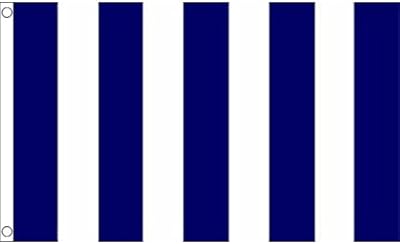 Drapeau rayé bleu marine et blanc 2 x 3" - drapeaux bleu