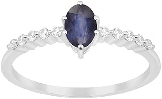 Bague en argent sterling 925 avec motif poire, taille 6 x 4 mm