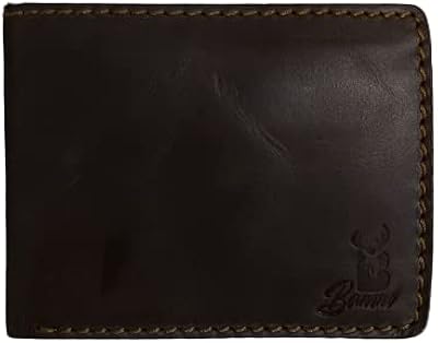 Portefeuille en cuir véritable pour homme avec poche à monnaie