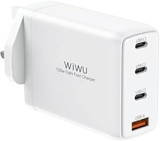 Chargeur rapide wewu mini gaan uk 120w pdx3 + qc3.0 - blanc