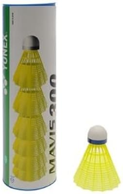 Balle de badminton mavis 300 - jaune, blanc, 6 par manche