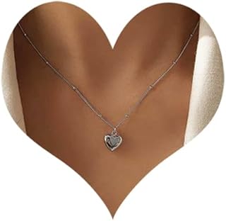 Collier pendentif coeur collier chaîne simple accessoire de bijoux