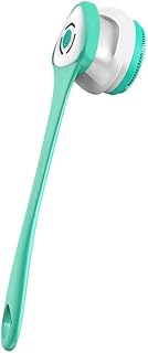 Brosse de douche électrique rechargeable à long manche, nettoyant pour le dos, étanche