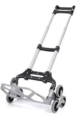 Chariot portable pliable en alliage d'aluminium avec 6 roues, capacité de 80 kg