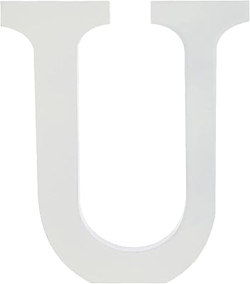 Lettre décorative en bois en forme de u pour décoration de chambre d'enfant