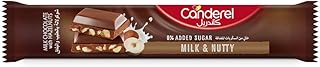 Barre de chocolat canderel, lait et noix, sans sucre ajouté, 27 g